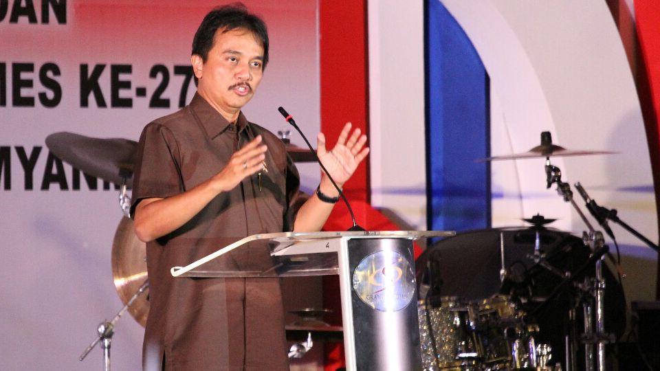 Menpora Roy Suryo. Copyright: &copy; Herry Ibrahim/INDOSPORT